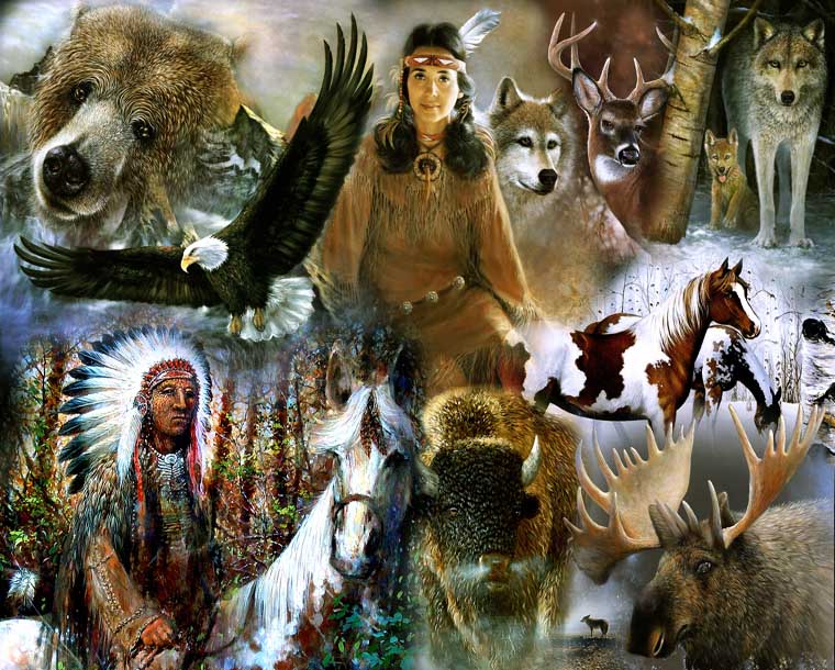 Indian Maiden and Friends